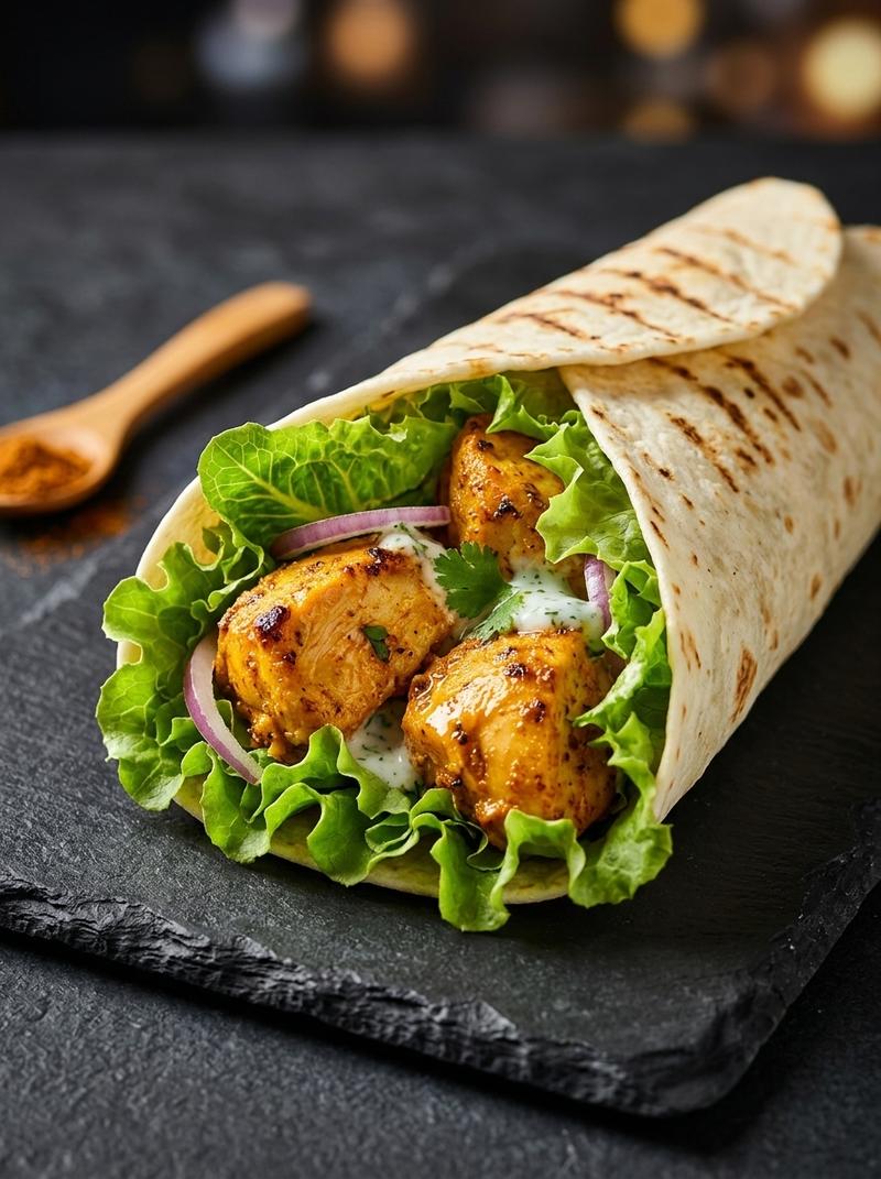 High Protein Chicken Wrap