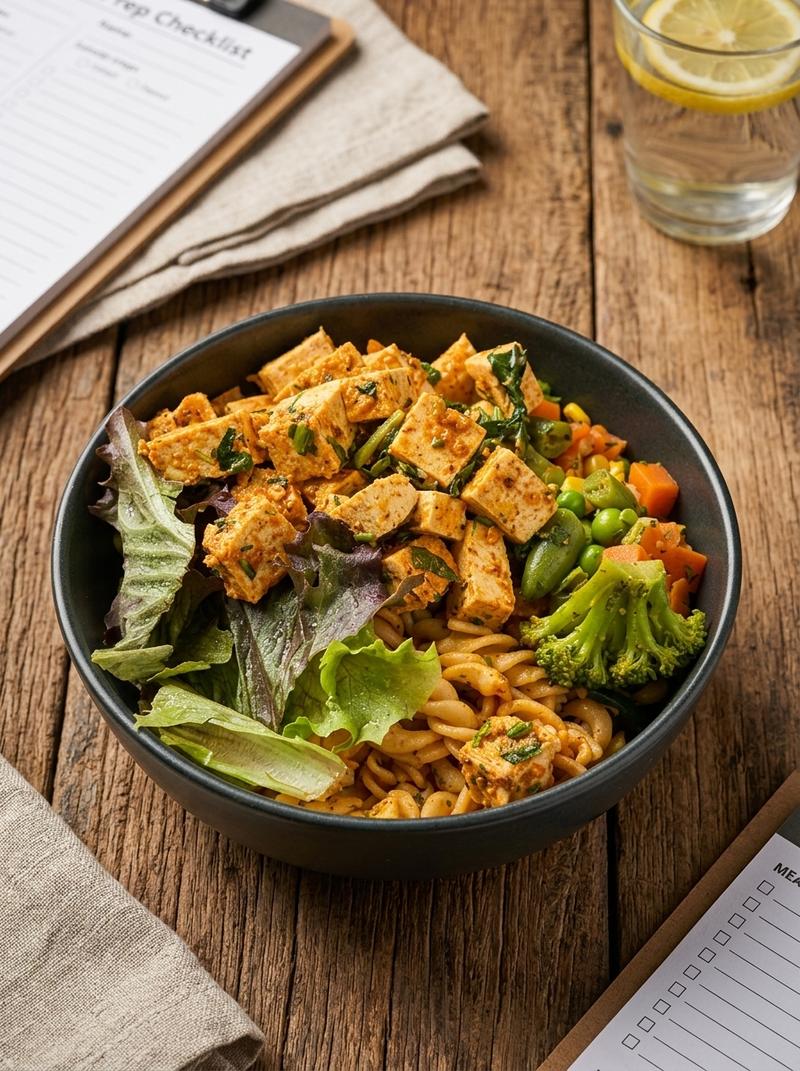 High-Protein Paneer Pasta Bowl